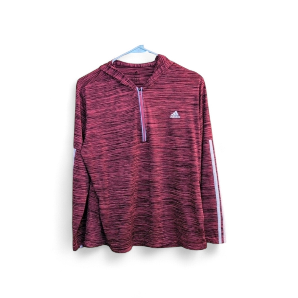 Adidas Pink And Black Quarter Zip Hoodie Size XL